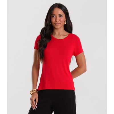 Blusa Feminina Básica Visco Tricot Rovitex Vermelho G / Vermelho