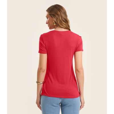 Blusa Feminina Básica Visco Tricot Rovitex Vermelho G / Vermelho