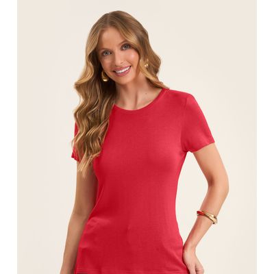 Blusa Feminina Básica Visco Tricot Rovitex Vermelho M / Vermelho
