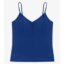 Blusa De Alça Feminina Ribana Canelada Rovitex Azul