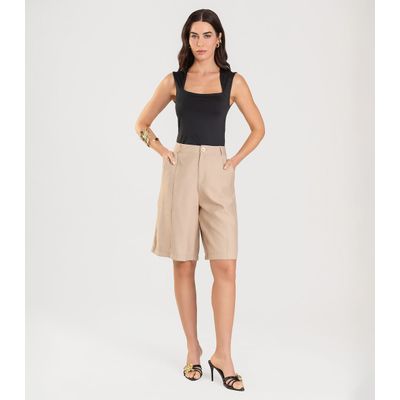Blusa Feminina Com Decote Quadrado Dianna Preto M / Preto