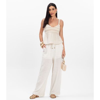 Blusa Feminina De Alça Regulável Decote V Toda Nua Bege GG / Bege