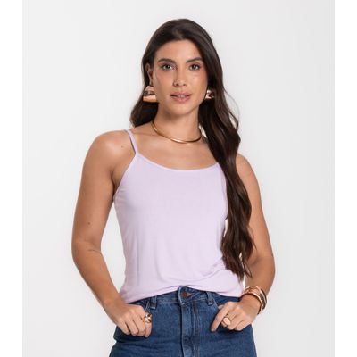 Blusa Feminina de Alças Básica Rovitex Roxo G / Roxo