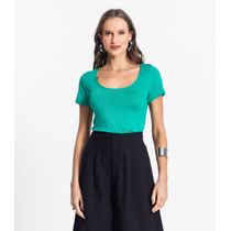 Blusa De Viscotorcion Decote Feminino Endless Verde