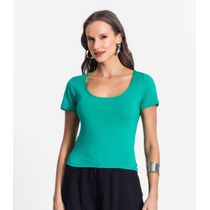 Blusa De Viscotorcion Decote Feminino Endless Verde