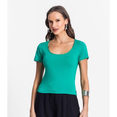 Blusa De Viscotorcion Decote Feminino Endless Verde M / Verde
