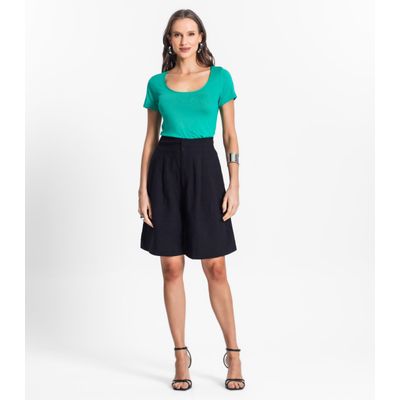 Blusa De Viscotorcion Decote Feminino Endless Verde M / Verde