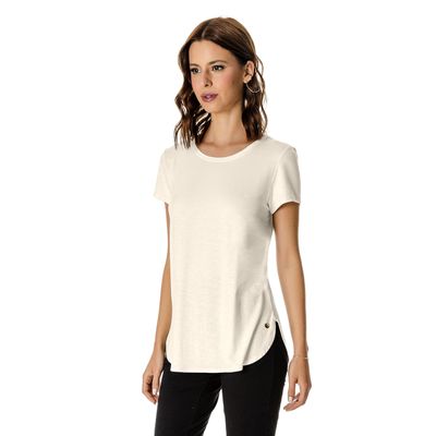 Blusa Feminina Andorra Flamê Básica Rovitex Bege GG / Bege