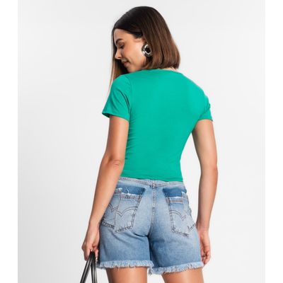 Blusa Cropped Feminina Rovitex Verde GG / Verde