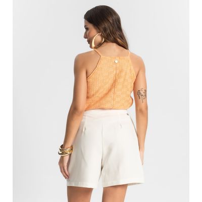 Blusa De Alça Em Tricot Endless Laranja M / Laranja