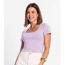 Blusa Cropped Feminina Rovitex Roxo