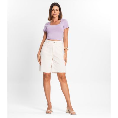 Blusa Cropped Feminina Rovitex Roxo M / Roxo
