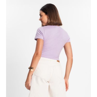 Blusa Cropped Feminina Rovitex Roxo M / Roxo