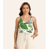 Blusa de Alça Feminina Endless em Viscotorcion Verde