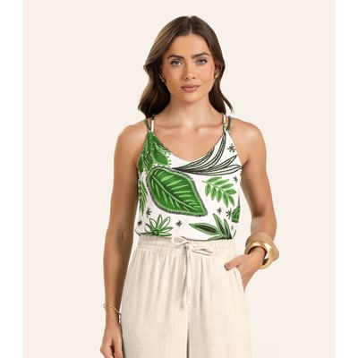 Blusa de Alça Feminina Endless em Viscotorcion Verde G / Verde