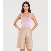 Blusa Feminina Com Decote Quadrado Dianna Rosa