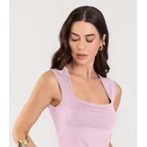 Blusa Feminina Com Decote Quadrado Dianna Rosa
