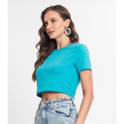 Blusa Feminina Em Cotton Leve Endless Azul P / Azul