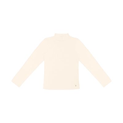 Blusa Feminina Cotton Gola Alta Básica Rovitex Bege G / Bege