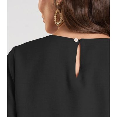 Blusa Feminina de Tecido Dianna Preto PP / Preto