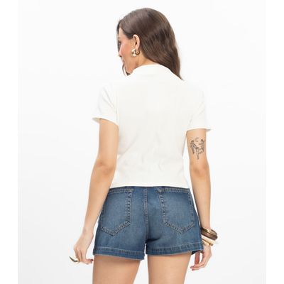 Blusa em Ribana Feminina Endless Bege M / Bege