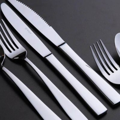 Jogo 12 Facas de Mesa Aço Inox 23,5cm Pisa Wolff Jantar Almoço Mesa Posta