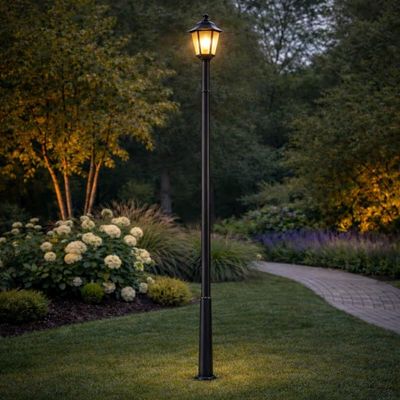 Kit 2 Postes para Jardim 1,71m Luminárias Iluminação Externa Bivolt Lente Fosca E27 Grega Dital