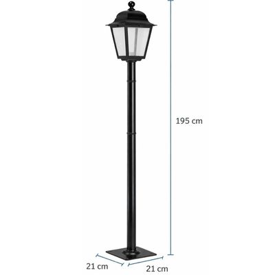 Kit 4 Postes para Iluminação Externa 1,95m Jardim Praça E27 Lente Transparente Soberana Dital