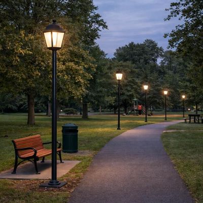 Kit 4 Postes para Iluminação Externa 1,95m Jardim Praça E27 Lente Transparente Soberana Dital