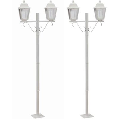 2 Postes Balizadores 2,10m Lente Transparente Bivolt Externo Caminhos Luminosos Dital