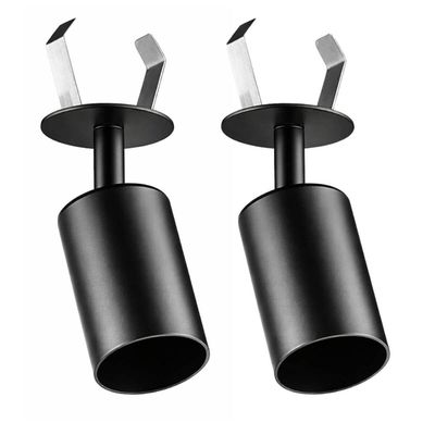Kit 2 Spots de Trilho Alumínio 18cm Bivolt Lâmpada Mr16 Soquete GU10 Neo Dital Preto