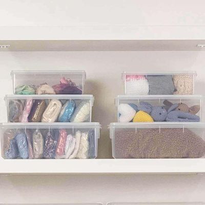Kit 12 Caixas Organizadoras Plásticas Retangular 3,5L com Tampa Hermética Empilhável Plasvale