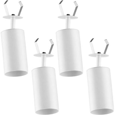 Kit 4 Luminárias Spots de Trilho Alumínio Direcionáveis 22cm Branco Quartos Salas Dital