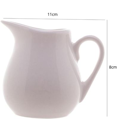 Leiteira Porcelana Milão 190ml Branca Caldas Louça Pequena Café da Manhã Elegante