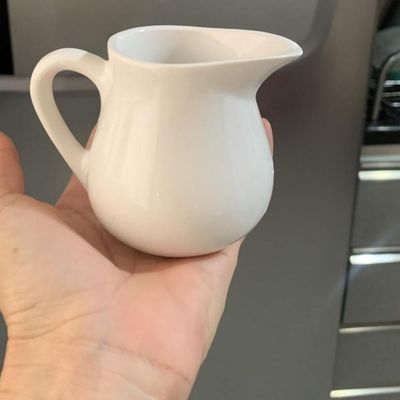 Leiteira Porcelana Milão 190ml Branca Caldas Louça Pequena Café da Manhã Elegante