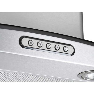 Coifa de Parede Slim Vidro Curvo Duto 80cm Fogatti Inox / 110v