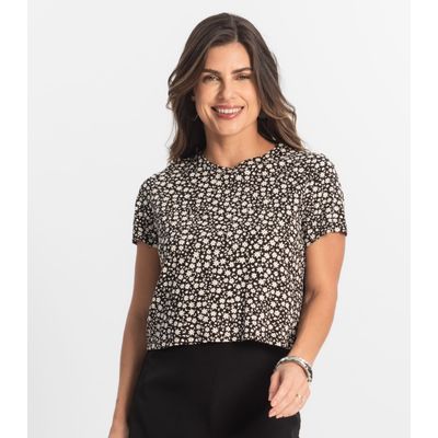 Blusa Feminina Estampada Select Preto GG / Preto