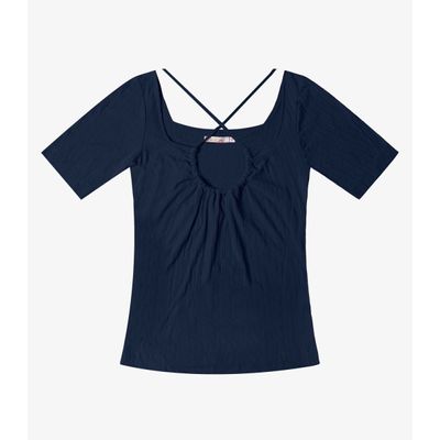 Blusa Feminina Com Amarração Endless Azul M / Azul