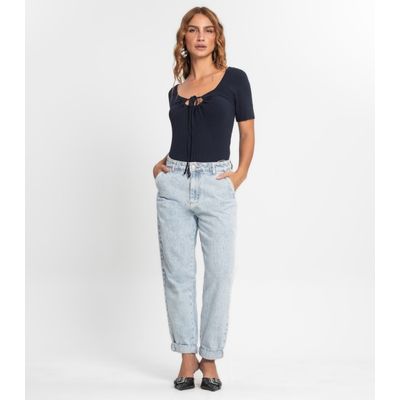 Blusa Feminina Com Amarração Endless Azul P / Azul