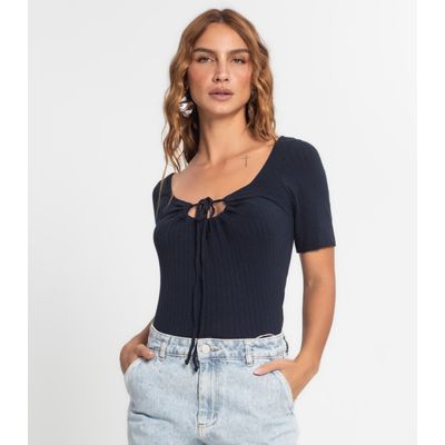 Blusa Feminina Com Amarração Endless Azul P / Azul