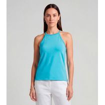 Blusa Feminina Com Cava Americana Infinita Cor Azul