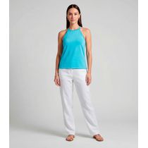 Blusa Feminina Com Cava Americana Infinita Cor Azul