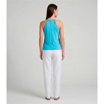 Blusa Feminina Com Cava Americana Infinita Cor Azul M / Azul