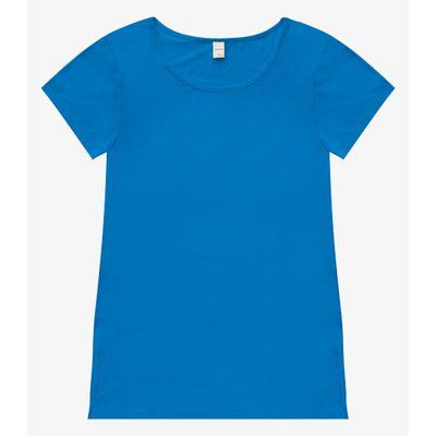 Blusa Básica Alongada Feminina Rovitex Azul G / Azul