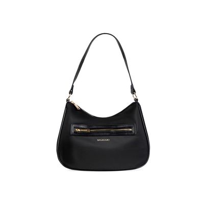 Bolsa de Ombro Feminina Premium Nylon Preta U / Preto