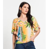 Blusa Feminina Estampada Infinita Cor Rosa