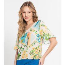 Blusa Feminina Estampada Infinita Cor Bege