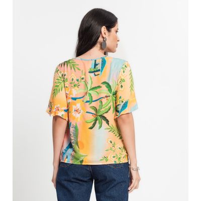 Blusa Feminina Estampada Infinita Cor Rosa P / Rosa