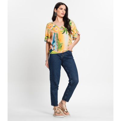 Blusa Feminina Estampada Infinita Cor Rosa M / Rosa