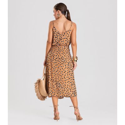 Blusa de Alça Feminina Estampada Dianna Bege PP / Bege